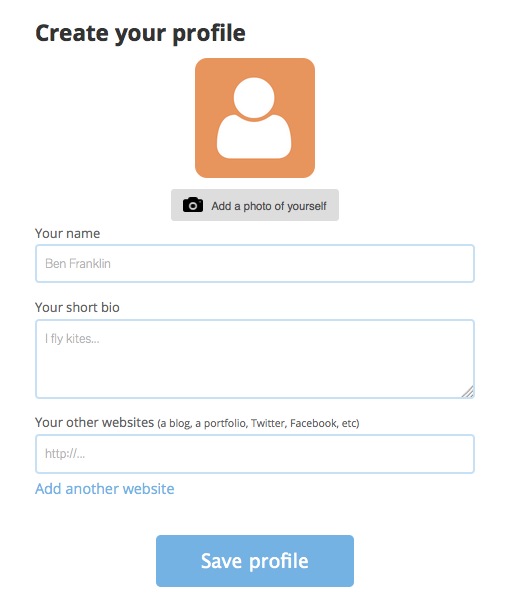 Fill out your profile