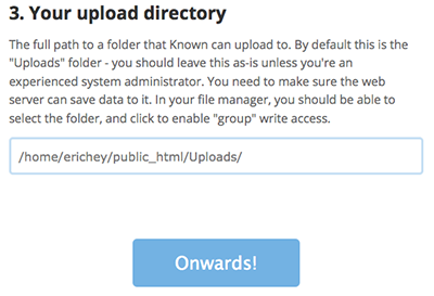 Your upload directory